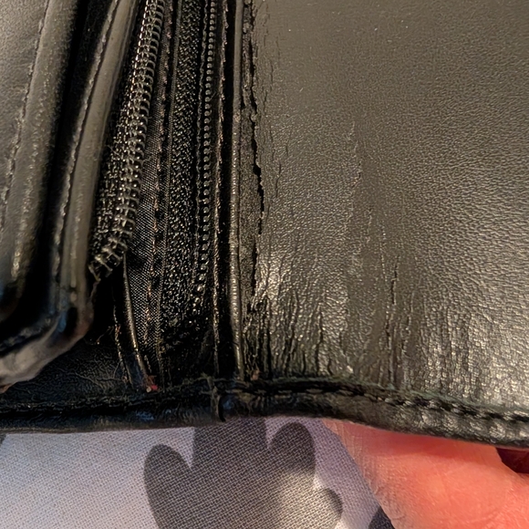 Coach Black Leather Alexandra Slim Envelope Wallet with Silver Medallion - Picture 15 of 16